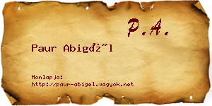 Paur Abigél névjegykártya